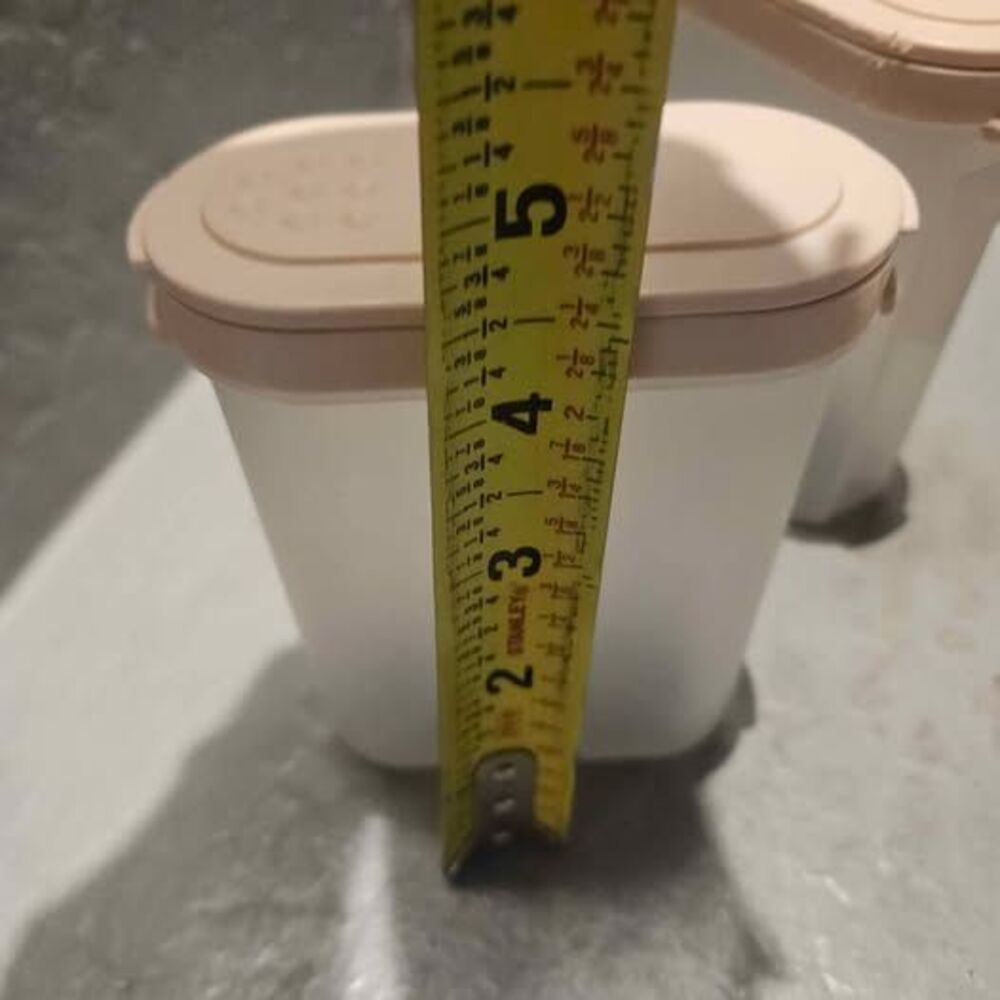 Vintage Tupperware Modular Mates Spice Shaker Containers Pink Set of 6 - Picture 4 of 8